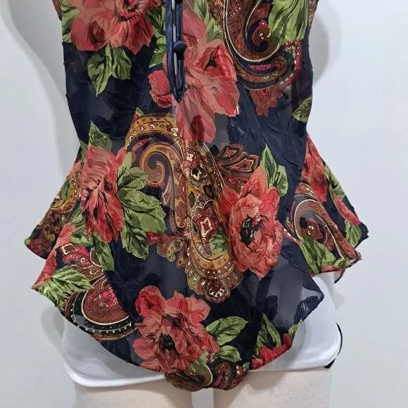 Vintage Victoria's Secret Floral Intimates Y2K Bodysuit Small Multi- Color - Picture 12 of 14